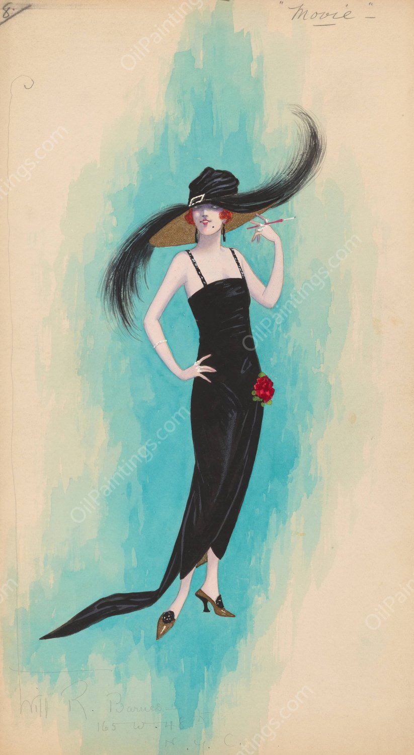 Movie, 8  by Will R. Barnes - Hand-Painted Oil Painting Reproduction