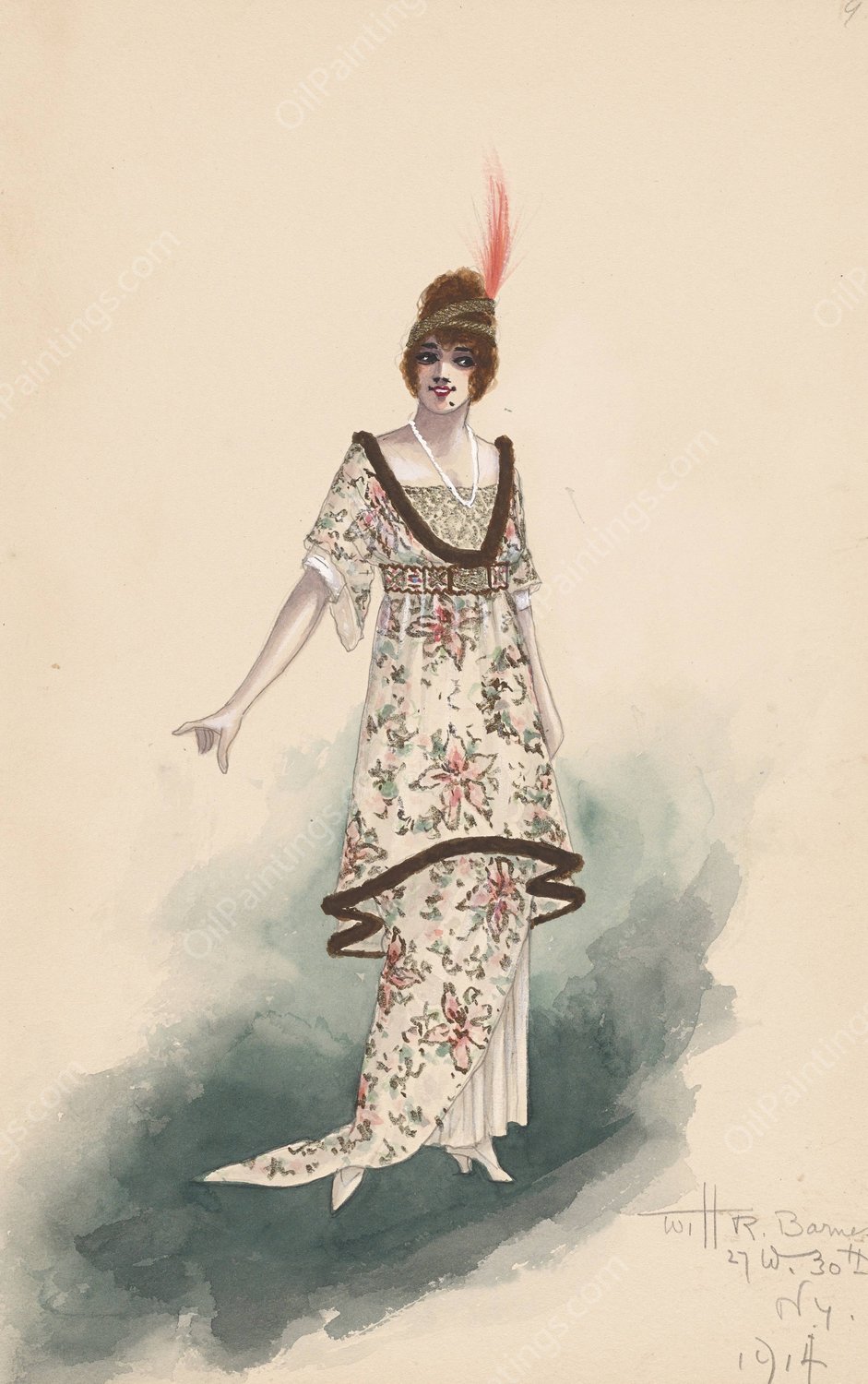 Pauline; Act II, 9  by Will R. Barnes - Hand-Painted Oil Painting Reproduction