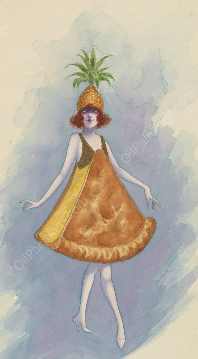 Pineapple Pie  by Will R. Barnes - Hand-Painted Oil Painting Reproduction