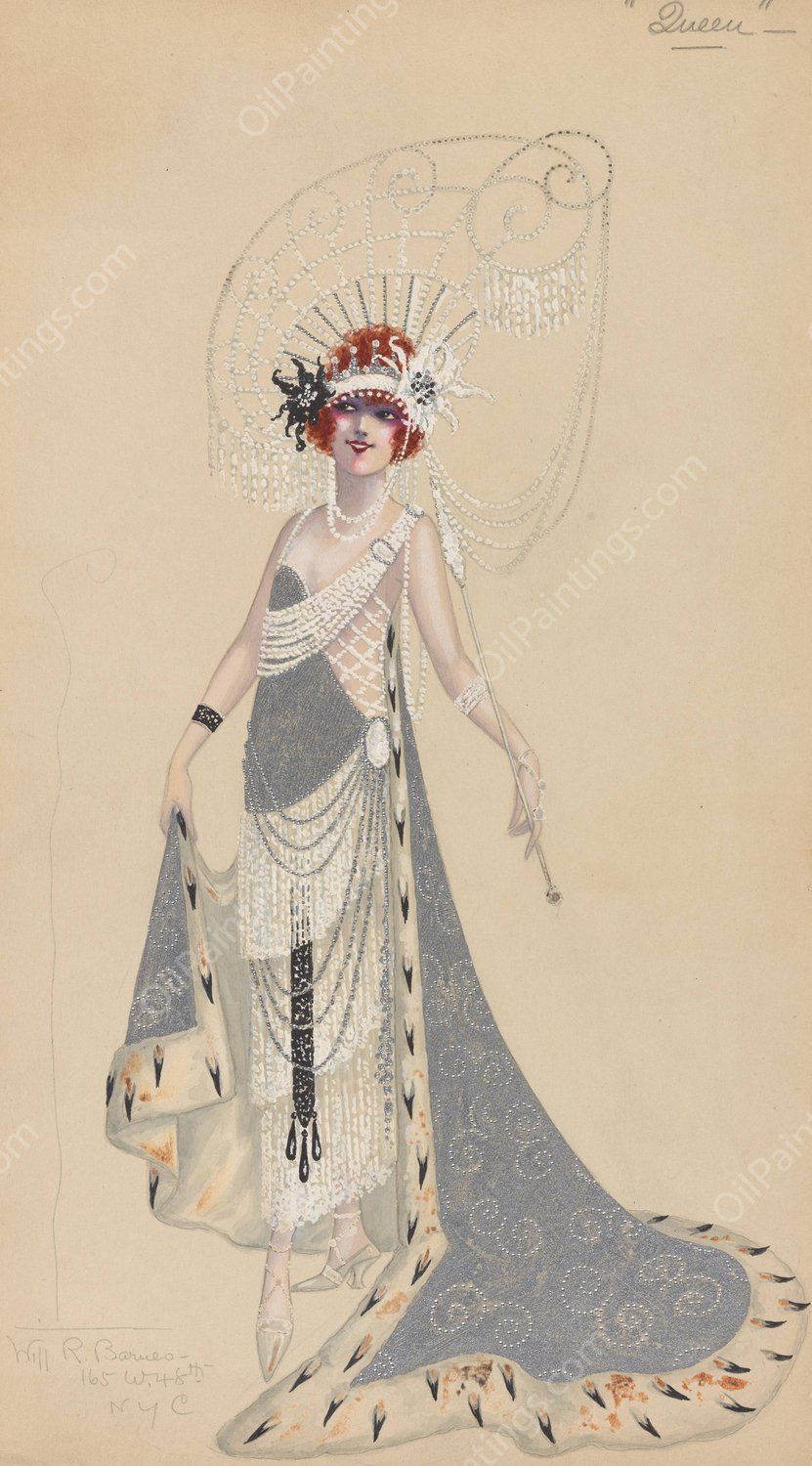 Queen  by Will R. Barnes - Hand-Painted Oil Painting Reproduction