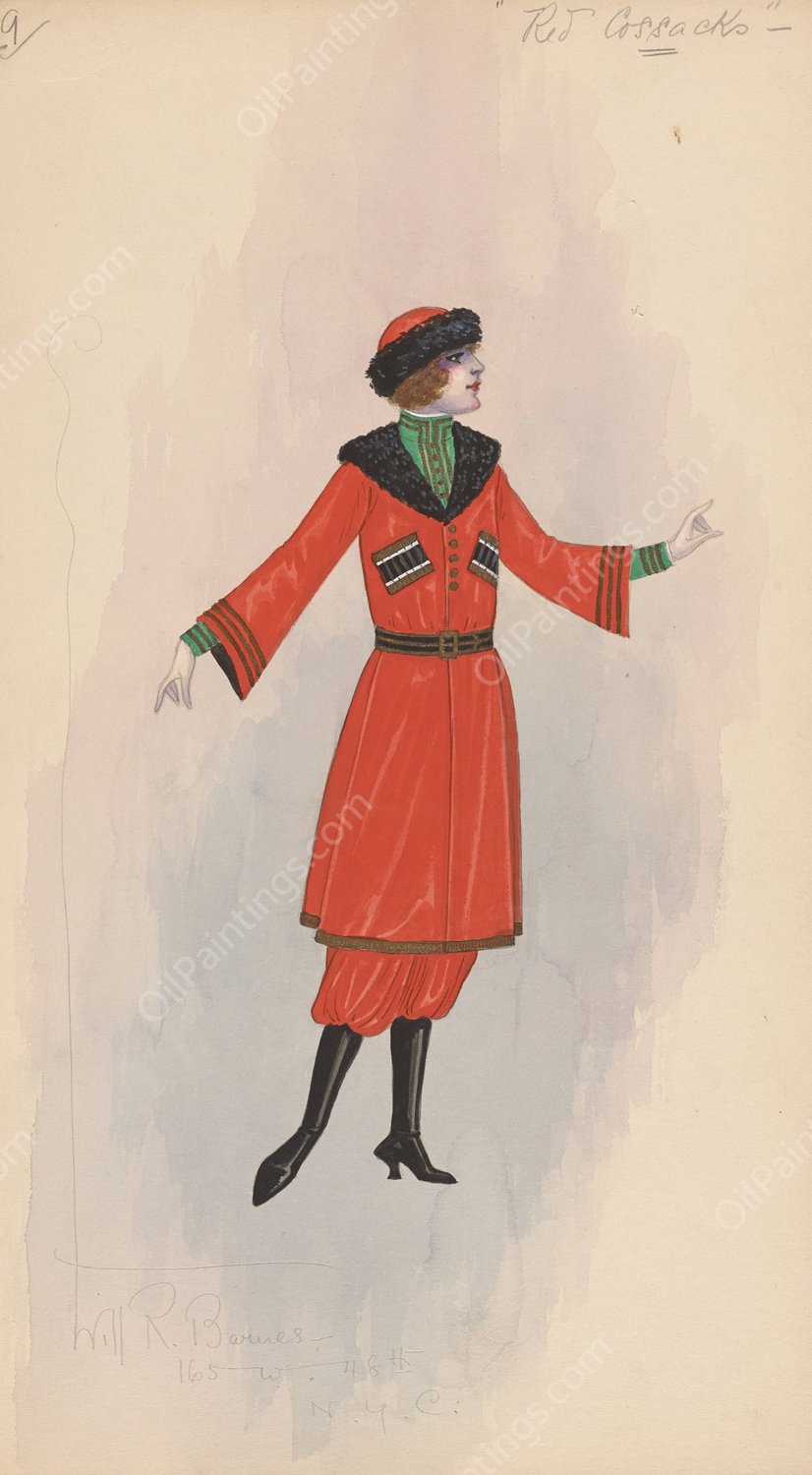 Red Cossacks  by Will R. Barnes - Hand-Painted Oil Painting Reproduction