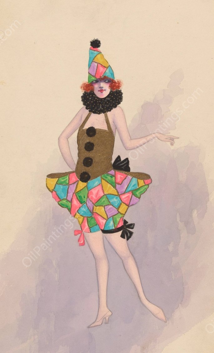 Revue, 9  by Will R. Barnes - Hand-Painted Oil Painting Reproduction