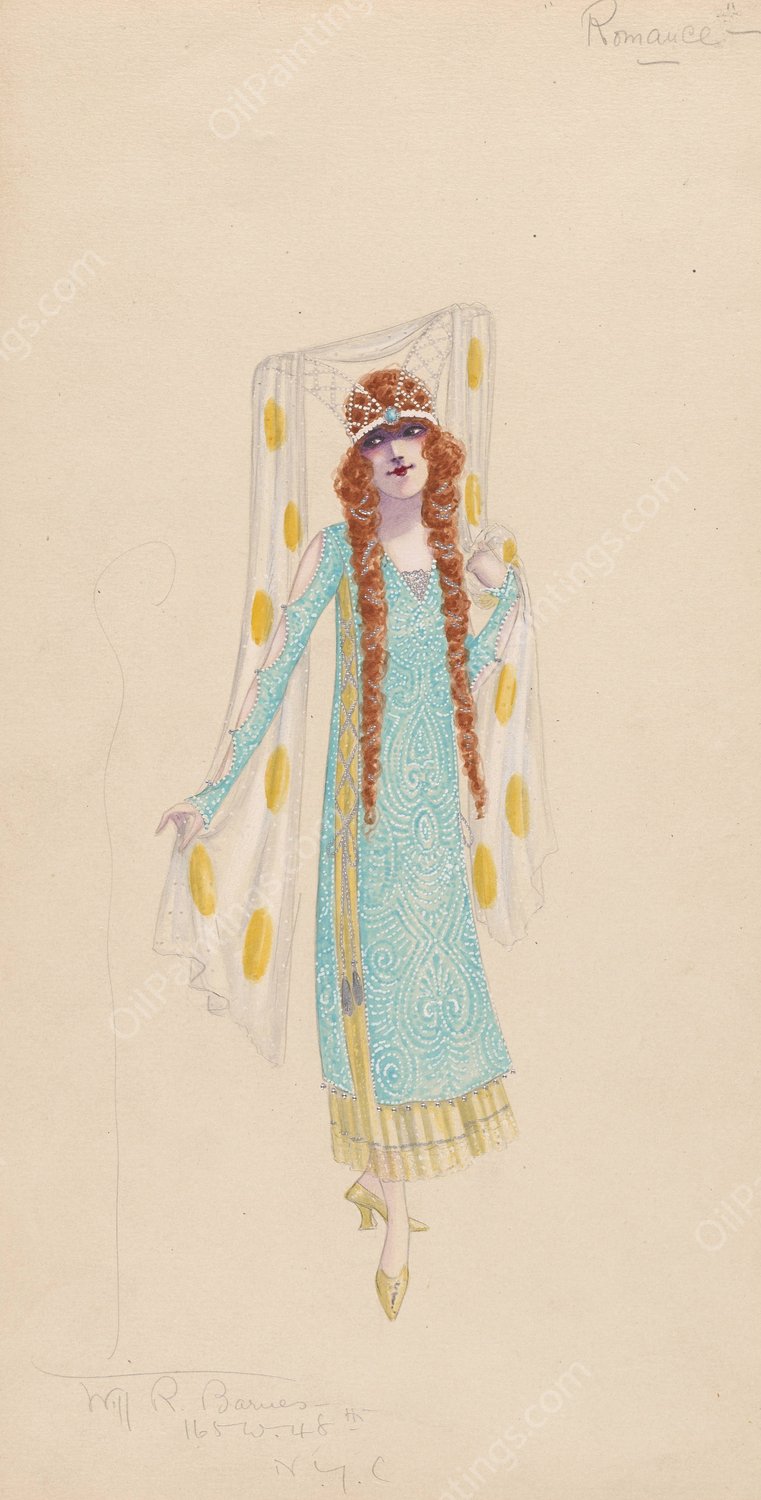 Romance  by Will R. Barnes - Hand-Painted Oil Painting Reproduction