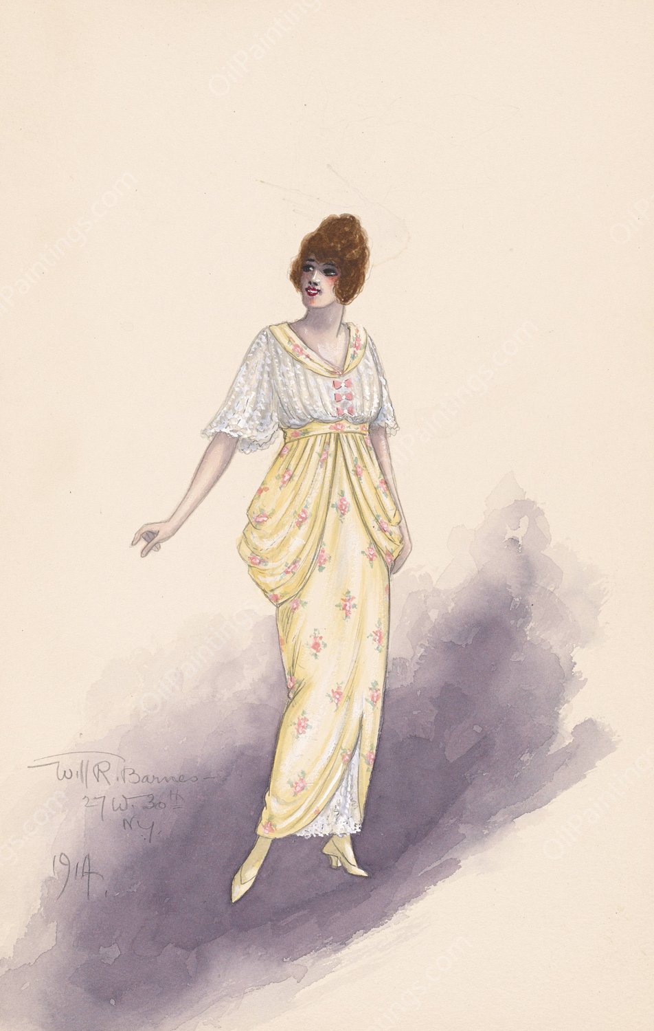 Rosalie; Act I  by Will R. Barnes - Hand-Painted Oil Painting Reproduction