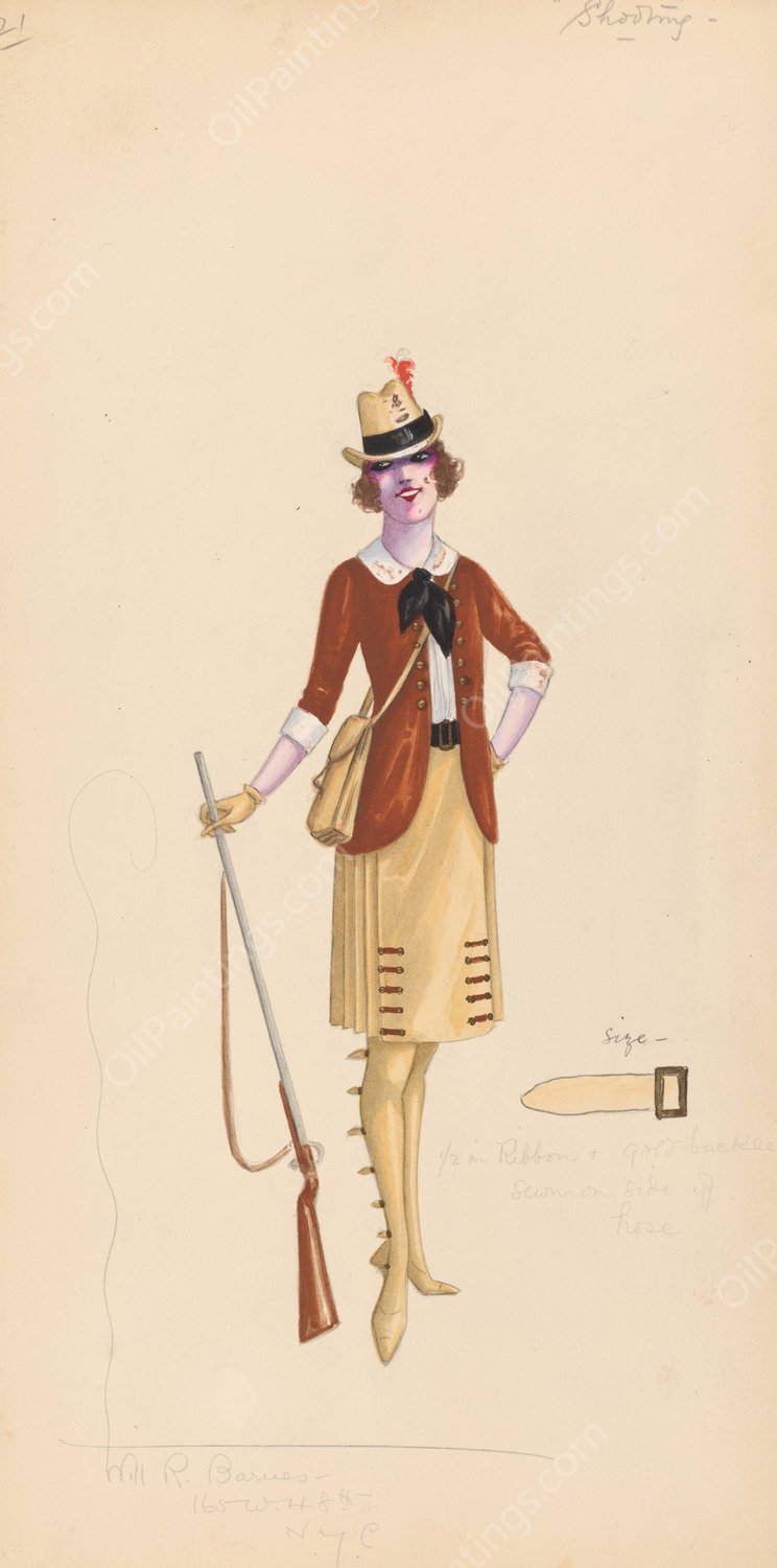 Shooting, 21  by Will R. Barnes - Hand-Painted Oil Painting Reproduction