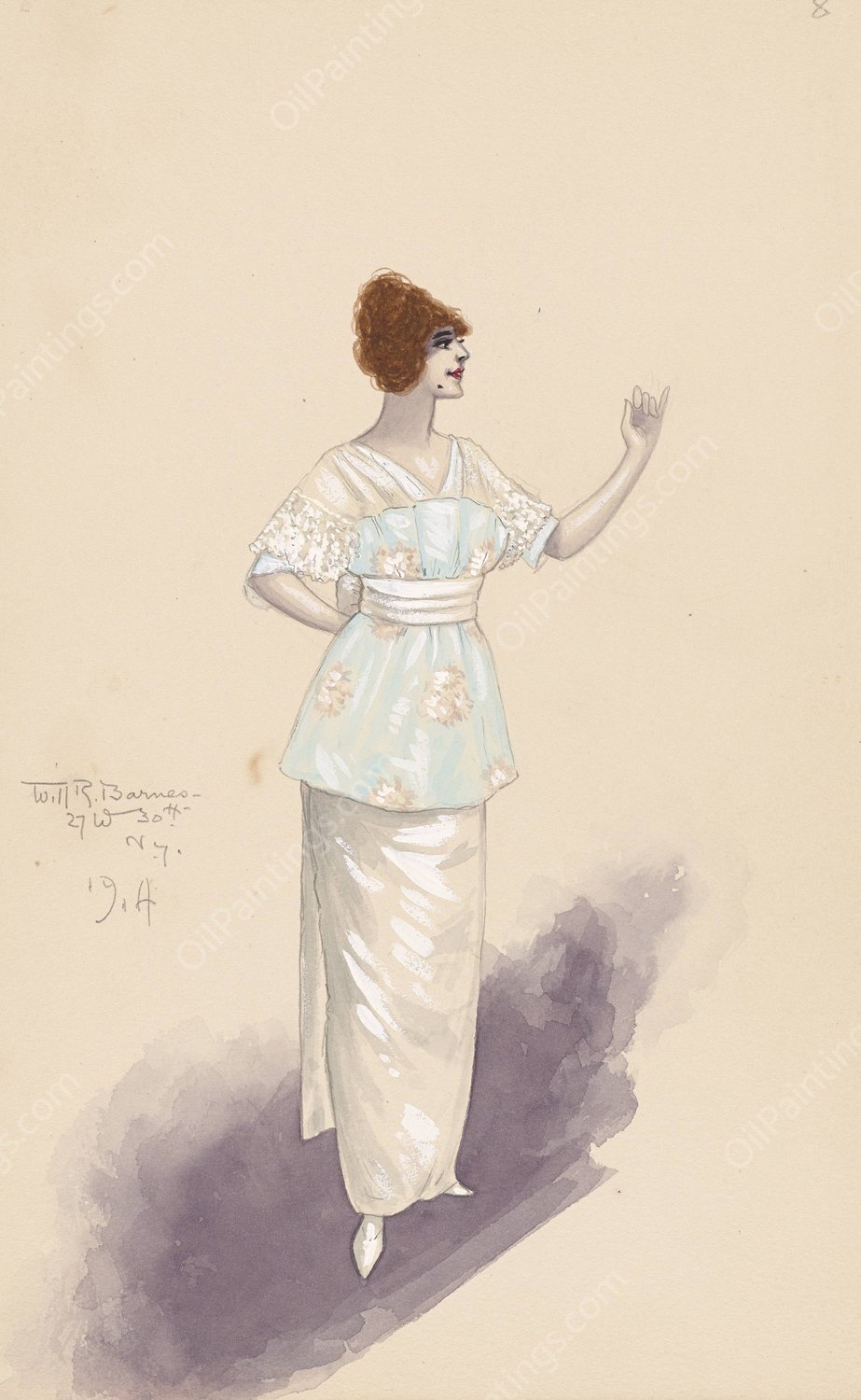 Tango Girl; Act II, 8  by Will R. Barnes - Hand-Painted Oil Painting Reproduction