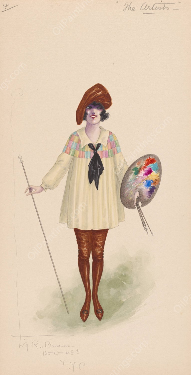 The Artists, 4  by Will R. Barnes - Hand-Painted Oil Painting Reproduction