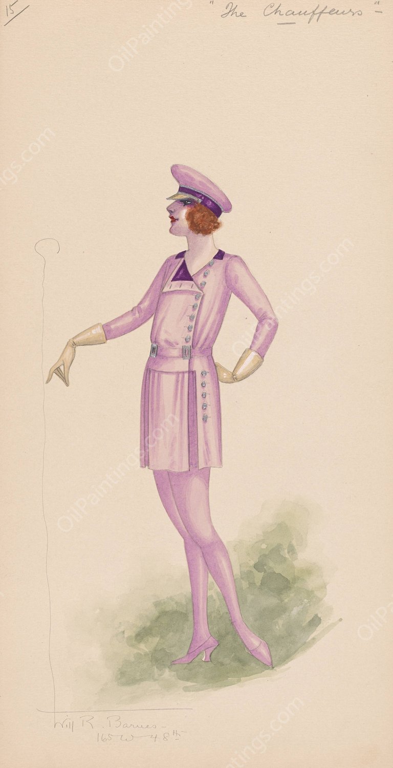 The Chauffeurs, 15  by Will R. Barnes - Hand-Painted Oil Painting Reproduction