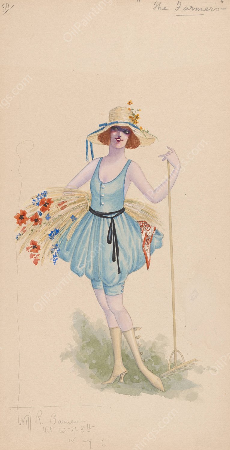 The Farmers, 30  by Will R. Barnes - Hand-Painted Oil Painting Reproduction