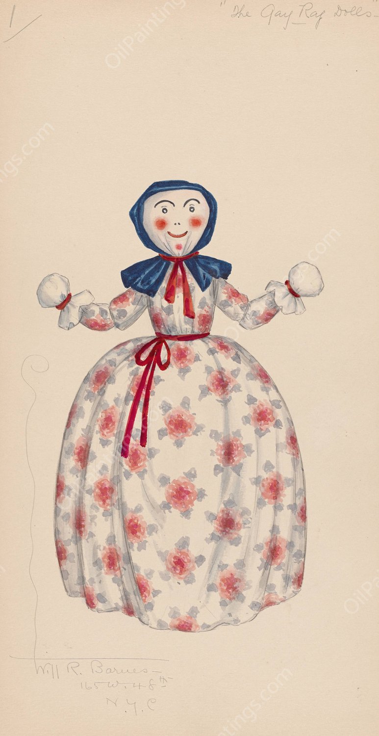 The Gay Rag Dolls-1  by Will R. Barnes - Hand-Painted Oil Painting Reproduction