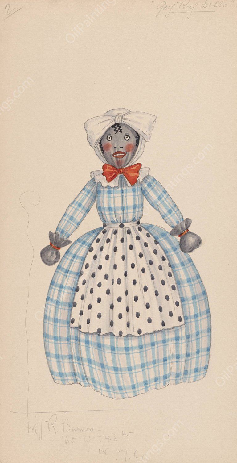 The Gay Rag Dolls-2  by Will R. Barnes - Hand-Painted Oil Painting Reproduction