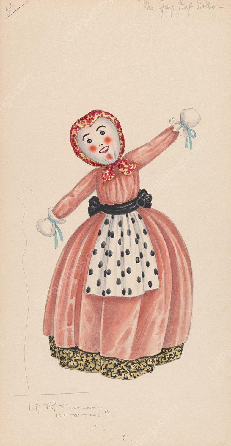 The Gay Rag Dolls-4  by Will R. Barnes - Hand-Painted Oil Painting Reproduction