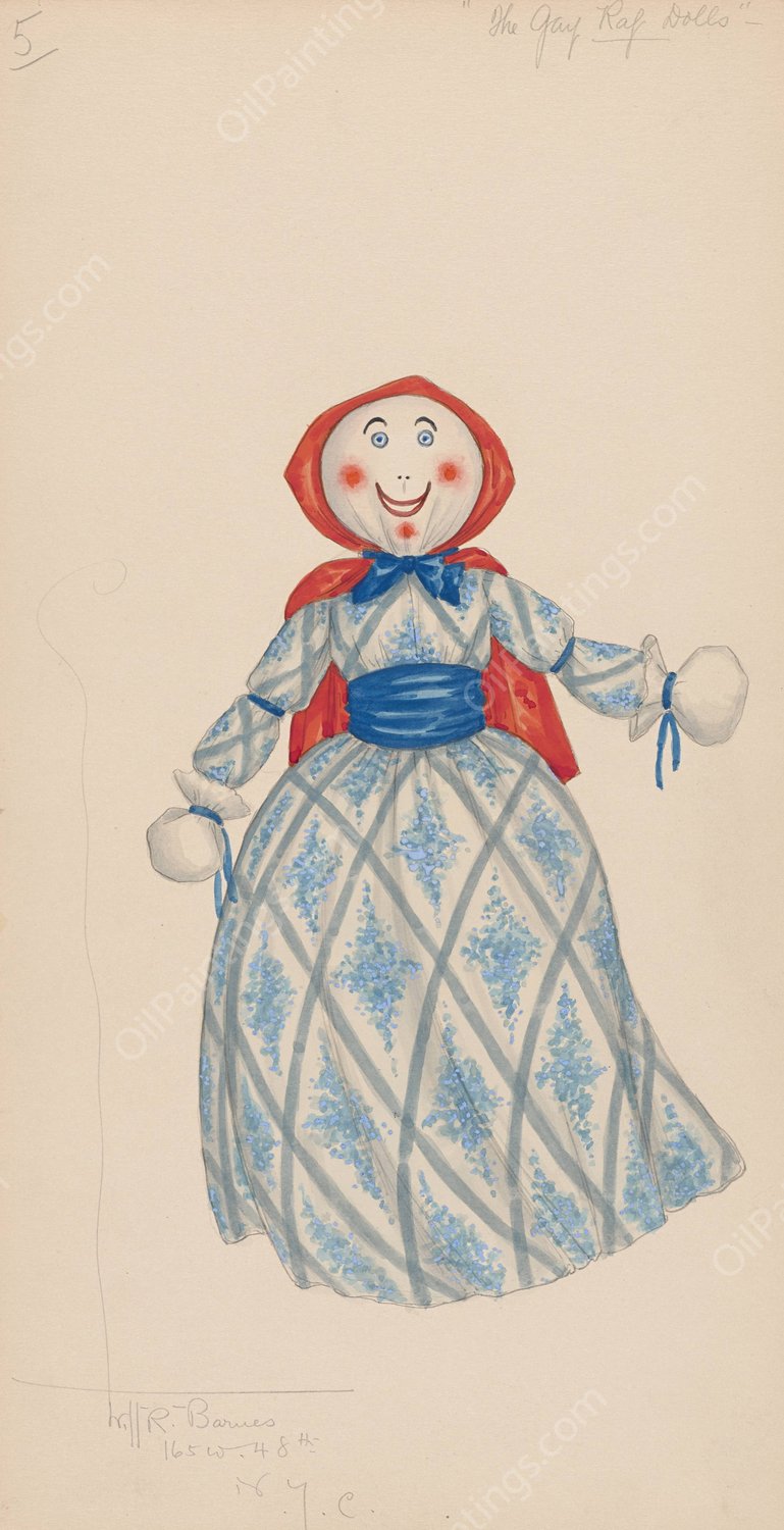 The Gay Rag Dolls-5  by Will R. Barnes - Hand-Painted Oil Painting Reproduction