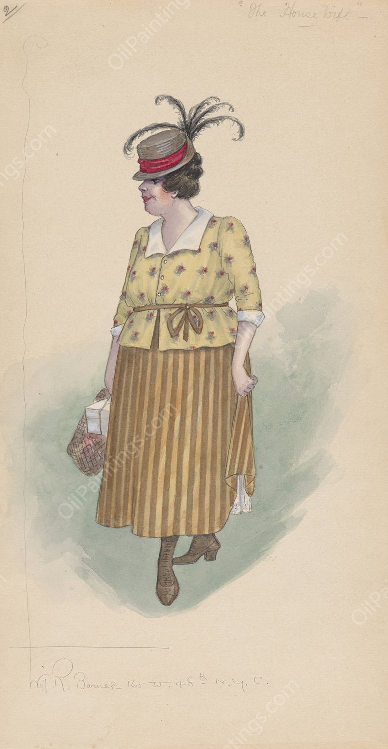 The House Wife  by Will R. Barnes - Hand-Painted Oil Painting Reproduction