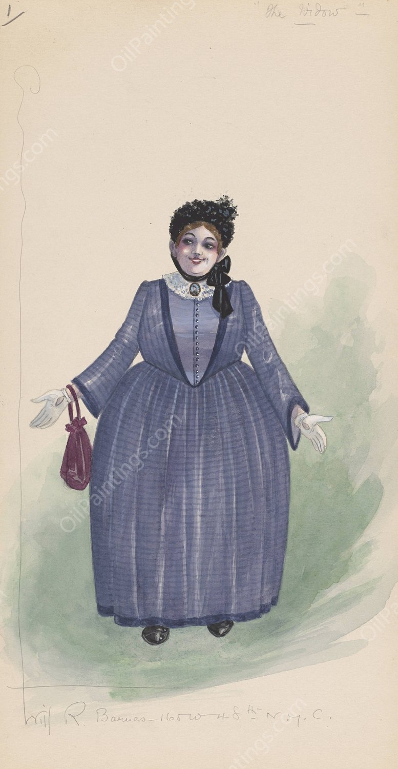 The Widow  by Will R. Barnes - Hand-Painted Oil Painting Reproduction