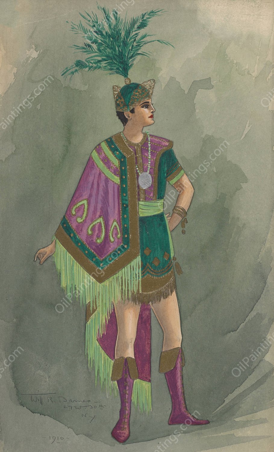 untitled  by Will R. Barnes - Hand-Painted Oil Painting Reproduction