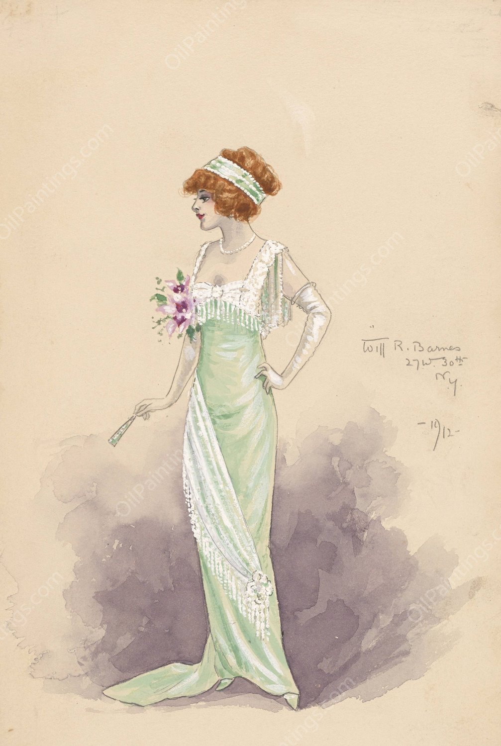 untitled  by Will R. Barnes - Hand-Painted Oil Painting Reproduction