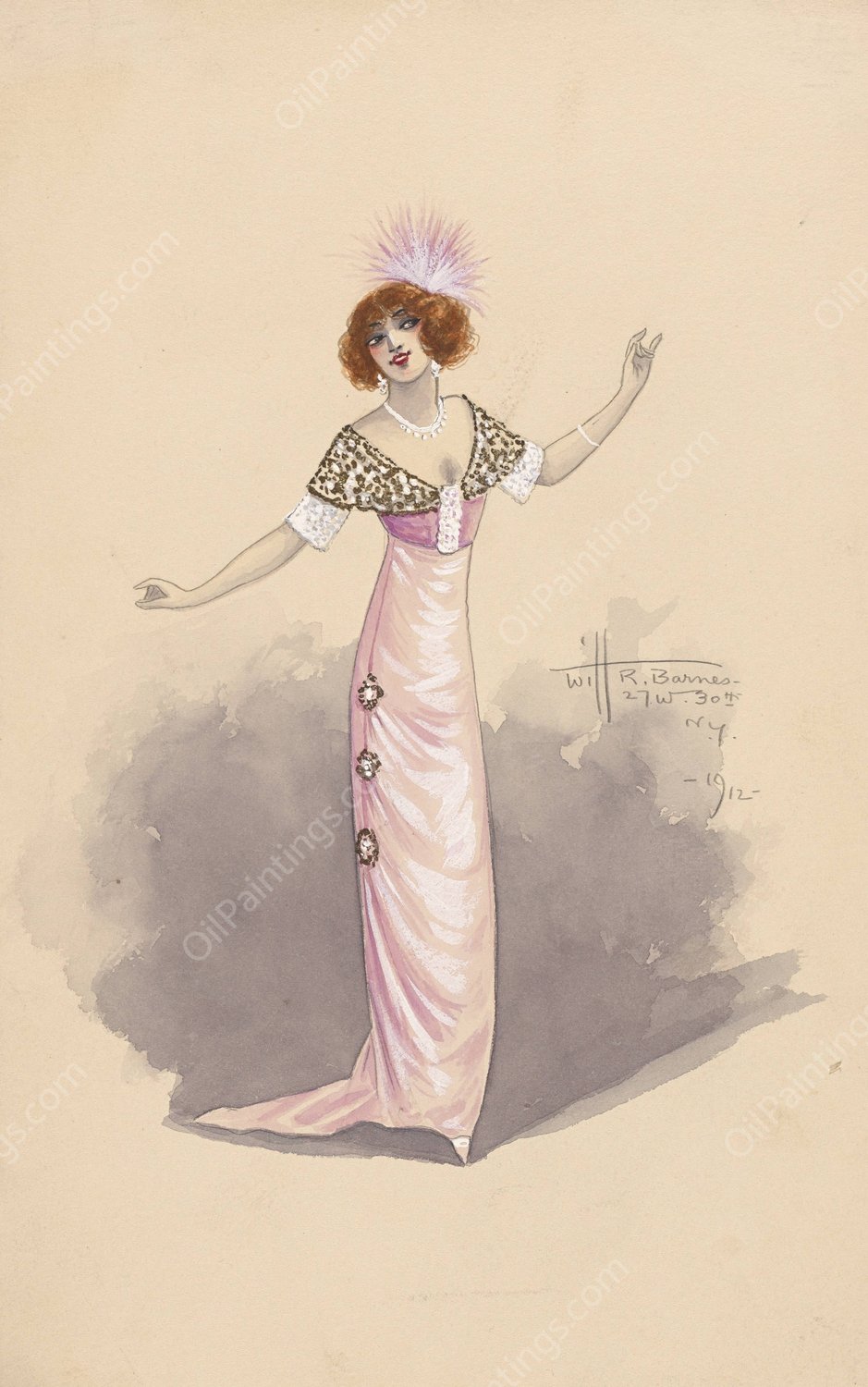 untitled  by Will R. Barnes - Hand-Painted Oil Painting Reproduction