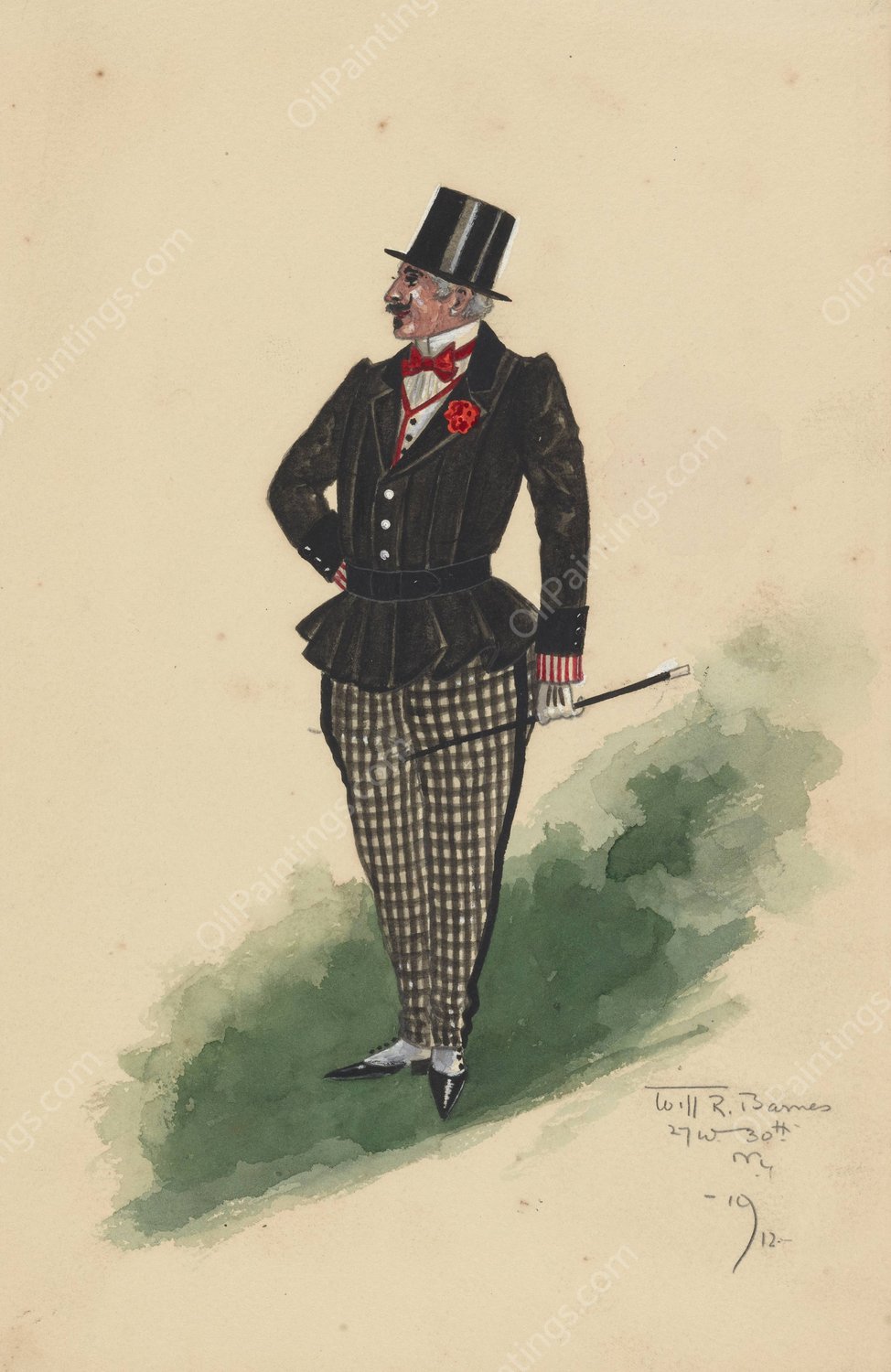 untitled  by Will R. Barnes - Hand-Painted Oil Painting Reproduction