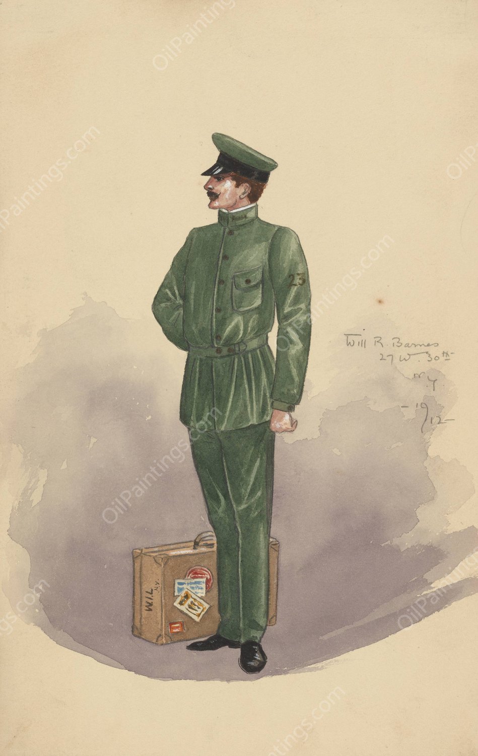 untitled  by Will R. Barnes - Hand-Painted Oil Painting Reproduction