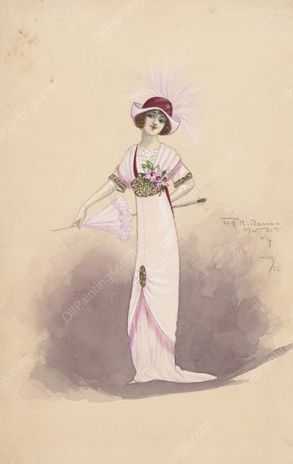 untitled  by Will R. Barnes - Hand-Painted Oil Painting Reproduction