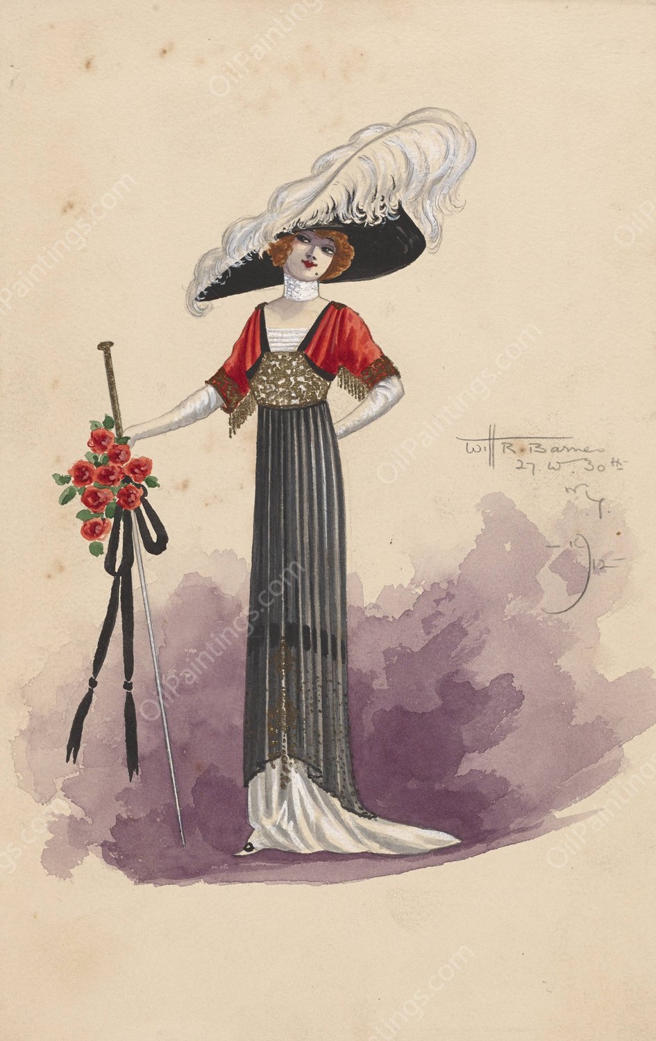 untitled  by Will R. Barnes - Hand-Painted Oil Painting Reproduction