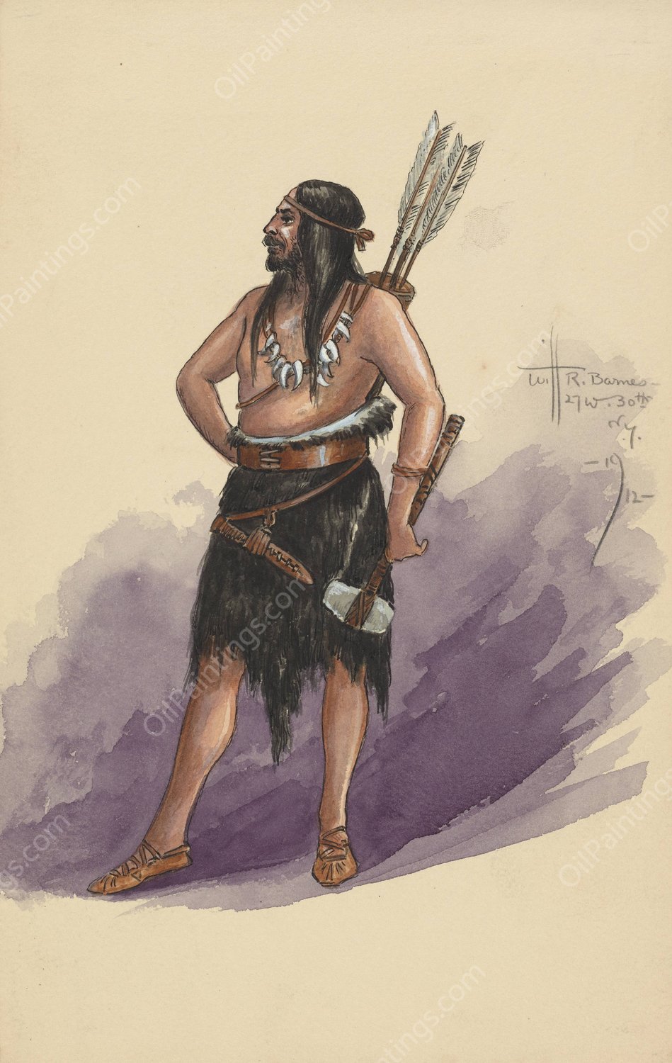 untitled  by Will R. Barnes - Hand-Painted Oil Painting Reproduction