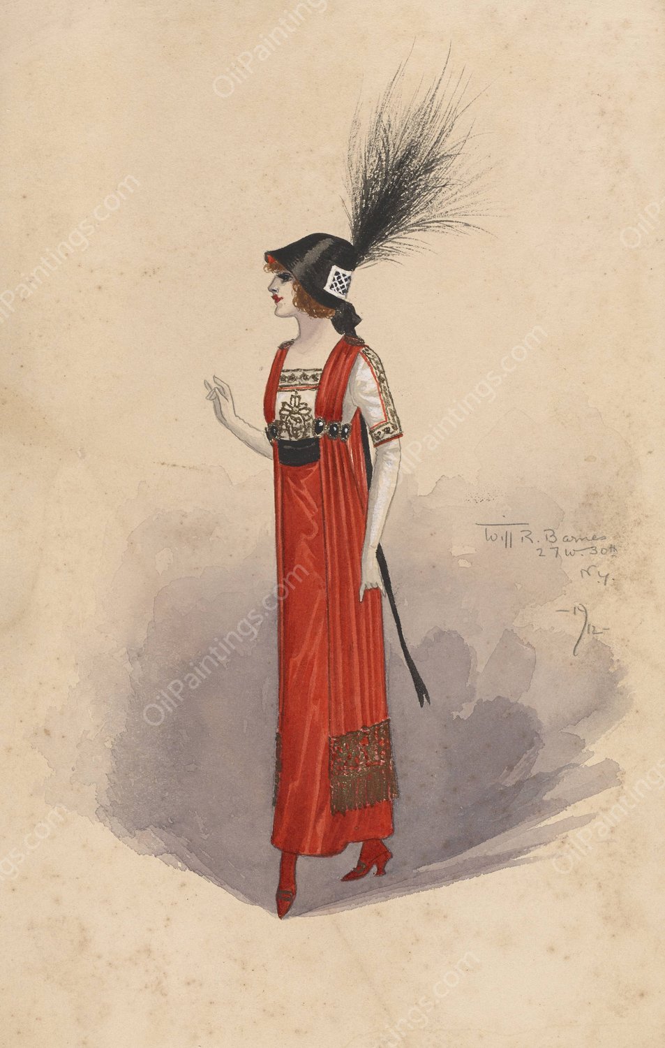 untitled  by Will R. Barnes - Hand-Painted Oil Painting Reproduction