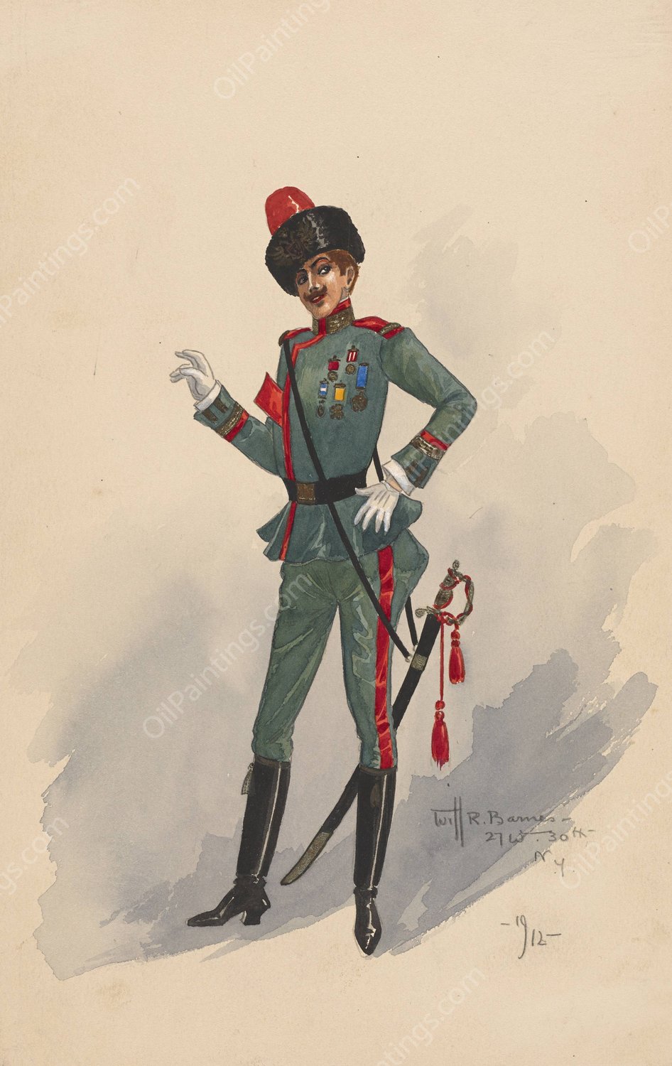 untitled  by Will R. Barnes - Hand-Painted Oil Painting Reproduction