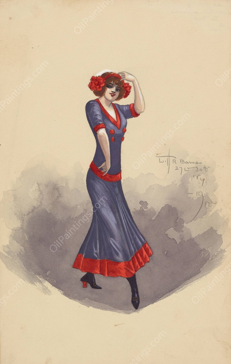 untitled  by Will R. Barnes - Hand-Painted Oil Painting Reproduction