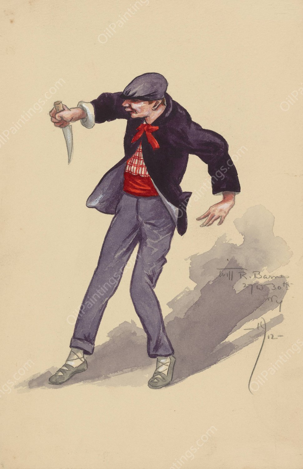 untitled  by Will R. Barnes - Hand-Painted Oil Painting Reproduction