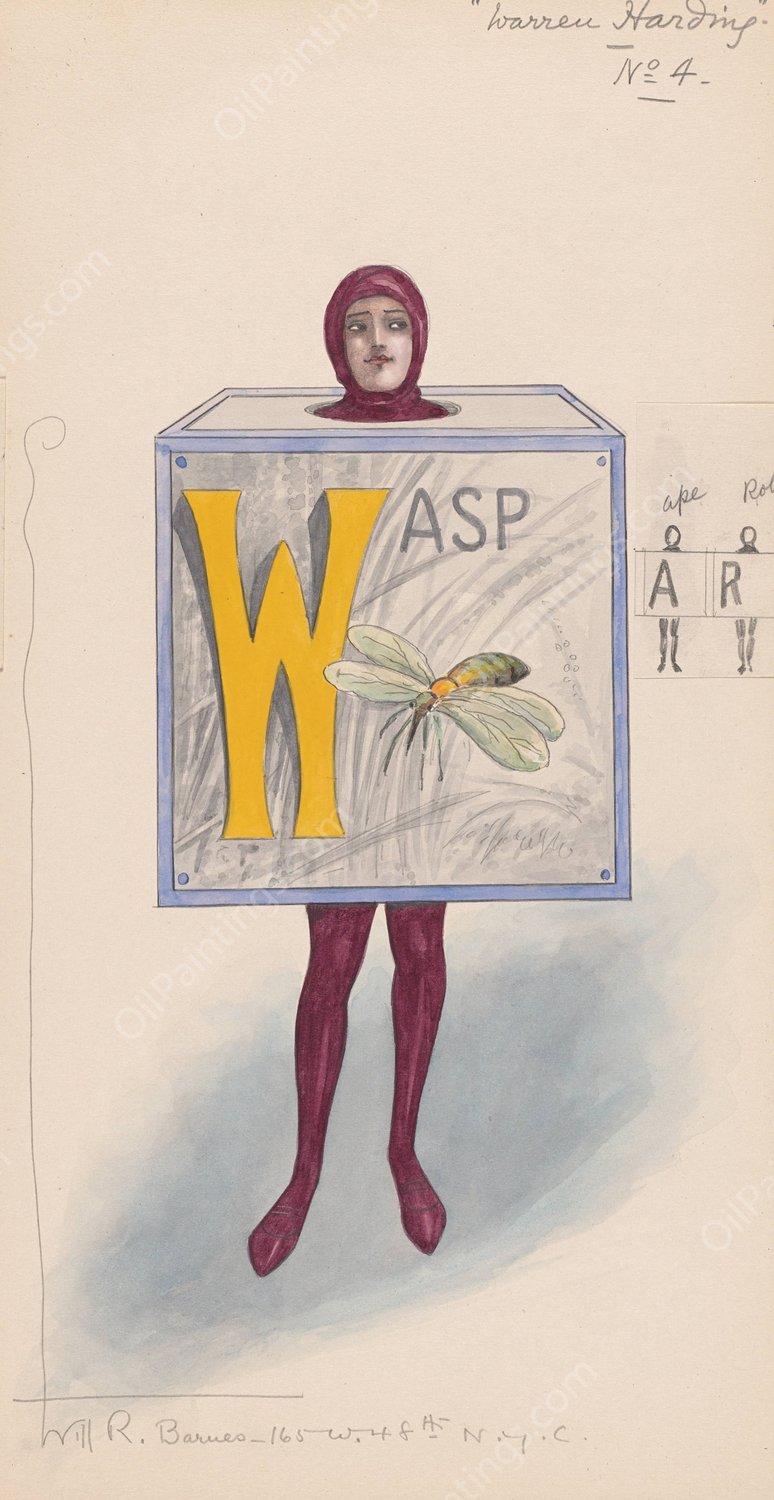 Warren Harding, No. 4  by Will R. Barnes - Hand-Painted Oil Painting Reproduction