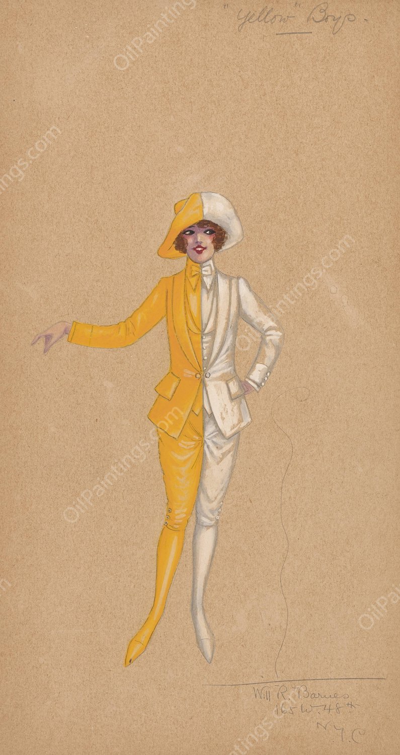 Yellow Boys  by Will R. Barnes - Hand-Painted Oil Painting Reproduction