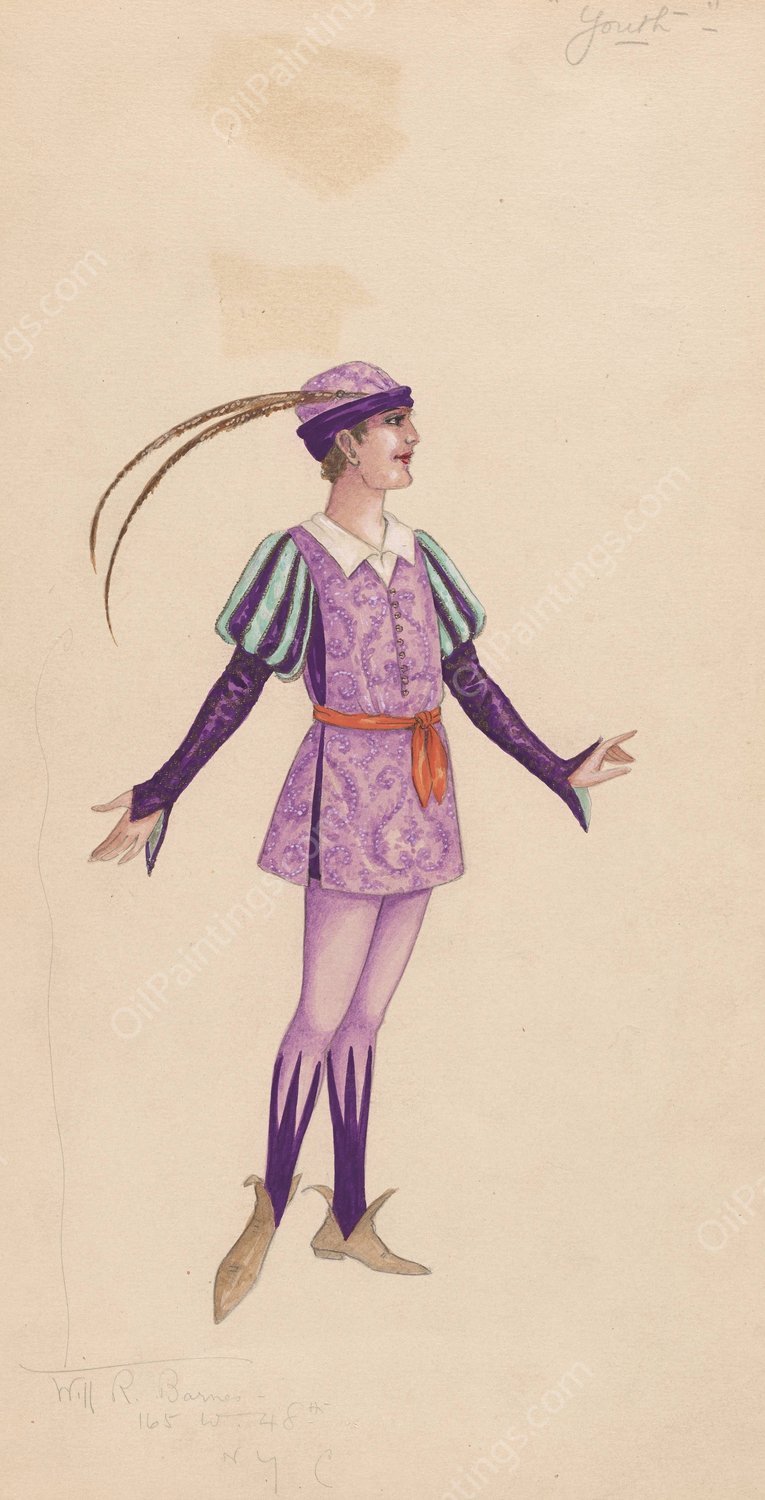 Youth  by Will R. Barnes - Hand-Painted Oil Painting Reproduction