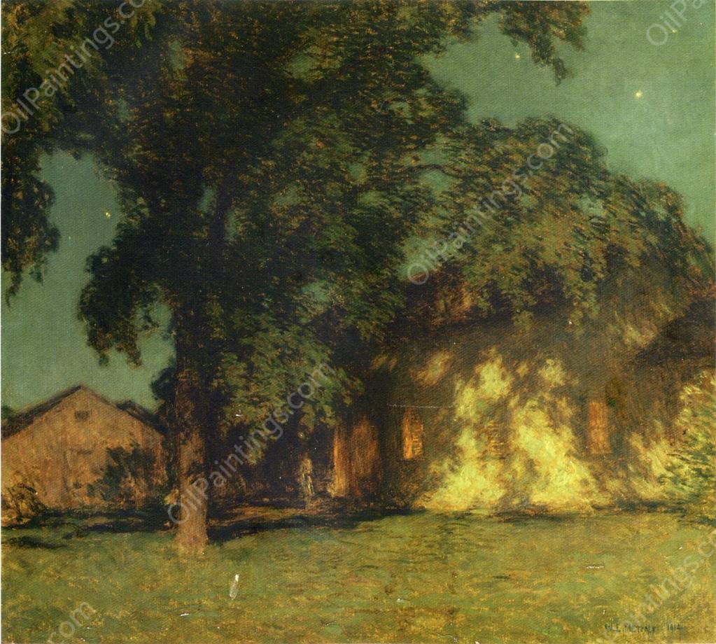 Summer Night No. 2 by Willard Leroy Metcalf - Hand-Painted Oil Painting Reproduction