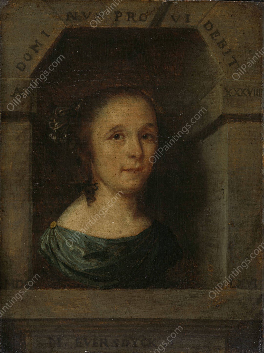 Maria Eversdijck  by Willem Eversdijck - Hand-Painted Oil Painting Reproduction