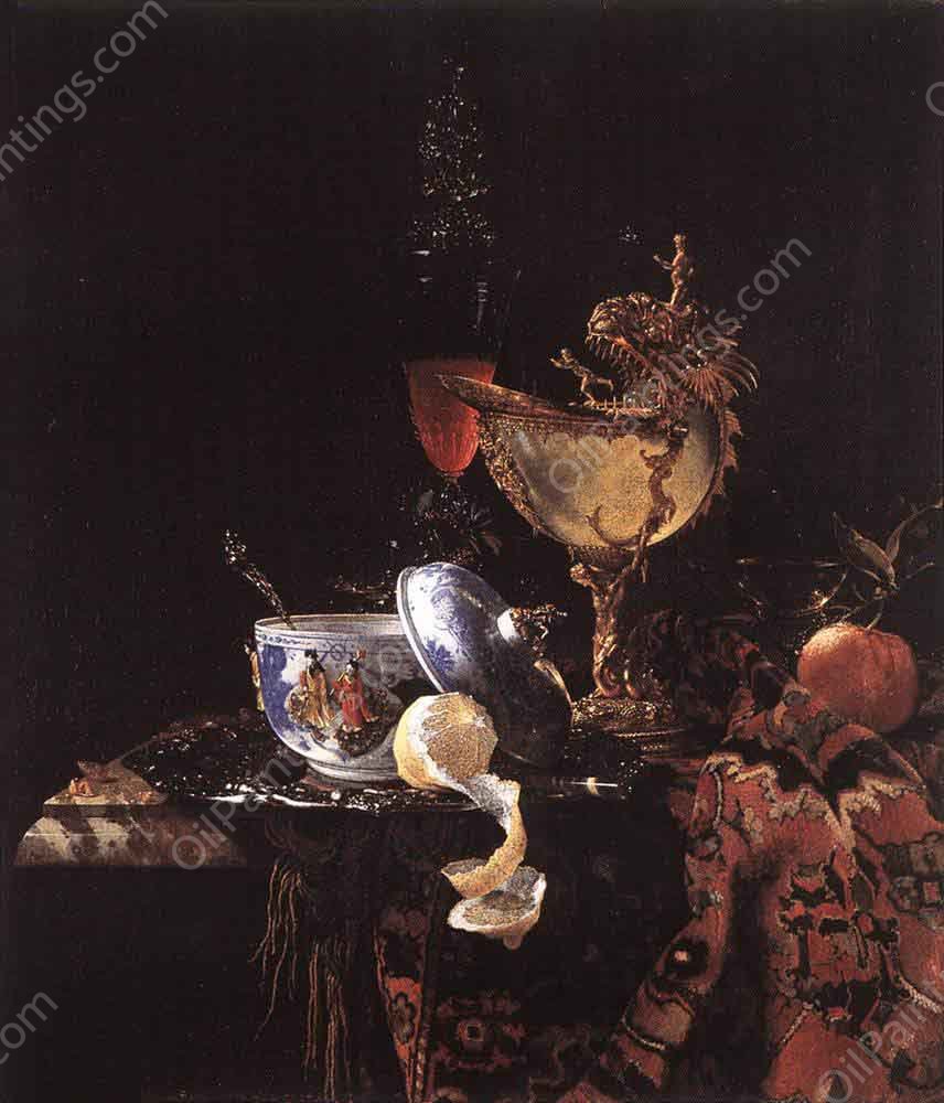 Still-Life with a Nautilus Cup by Willem Kalf - Hand-Painted Oil Painting Reproduction