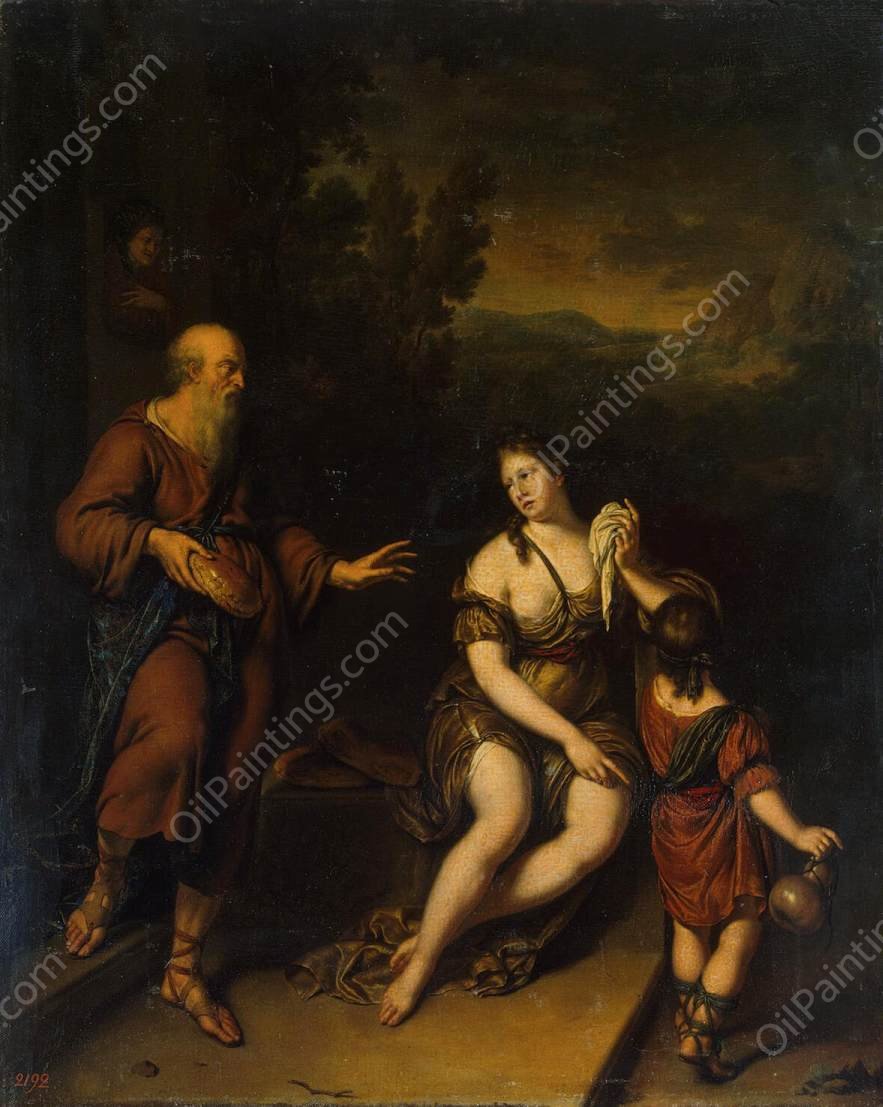 Expulsion of Hagar by Willem Van Mieris - Hand-Painted Oil Painting Reproduction