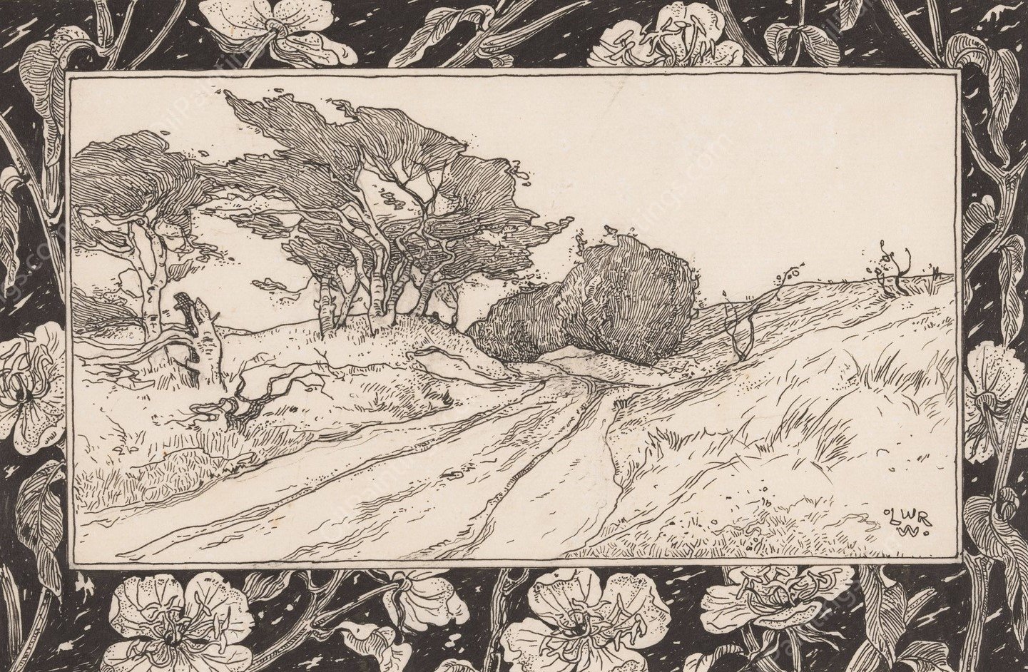 Duinlandschap met helmgras  by Willem Wenckebach - Hand-Painted Oil Painting Reproduction