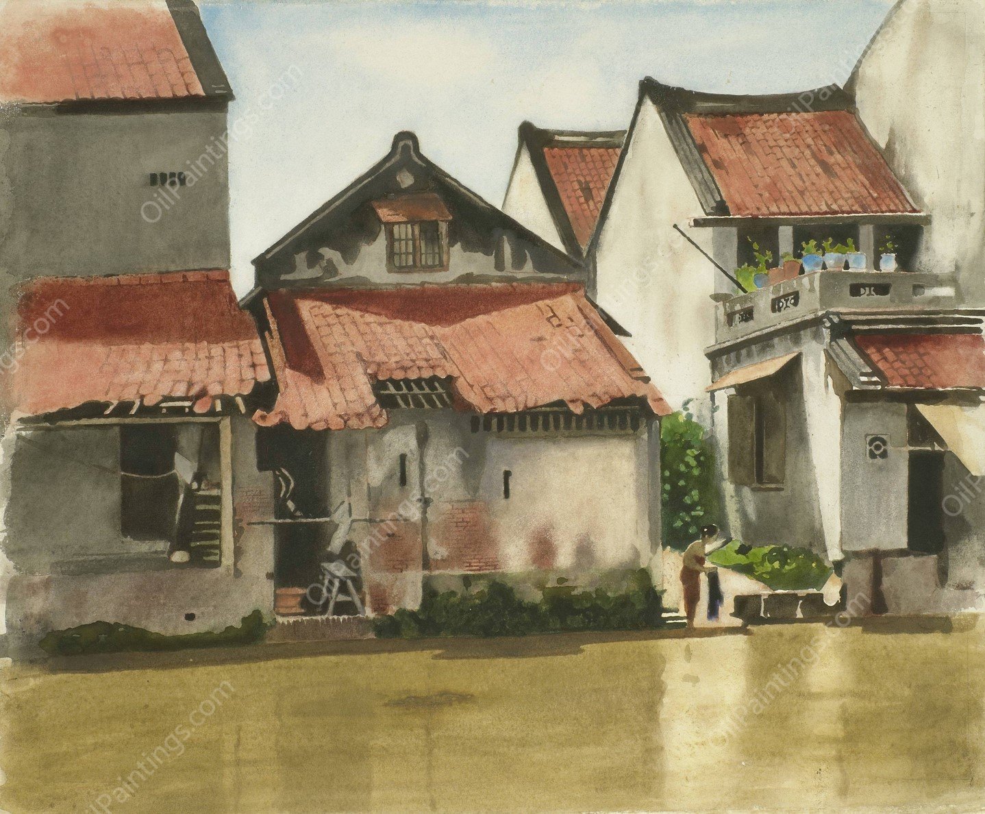 Benedenstad Batavia  by Willem Witsen - Hand-Painted Oil Painting Reproduction