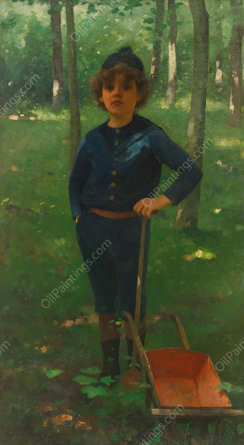 Jongen Met Zijn Kruiwagen by Willem Witsen - Hand-Painted Oil Painting Reproduction