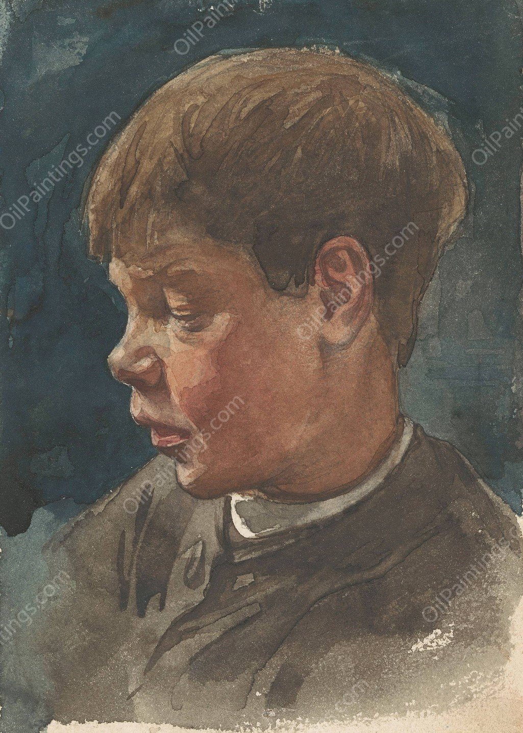 Jongenskop  by Willem Witsen - Hand-Painted Oil Painting Reproduction