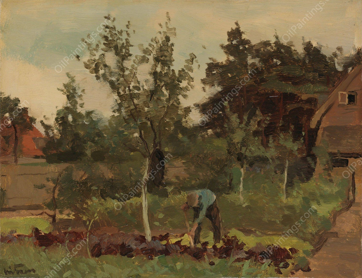 Moestuin  by Willem Witsen - Hand-Painted Oil Painting Reproduction