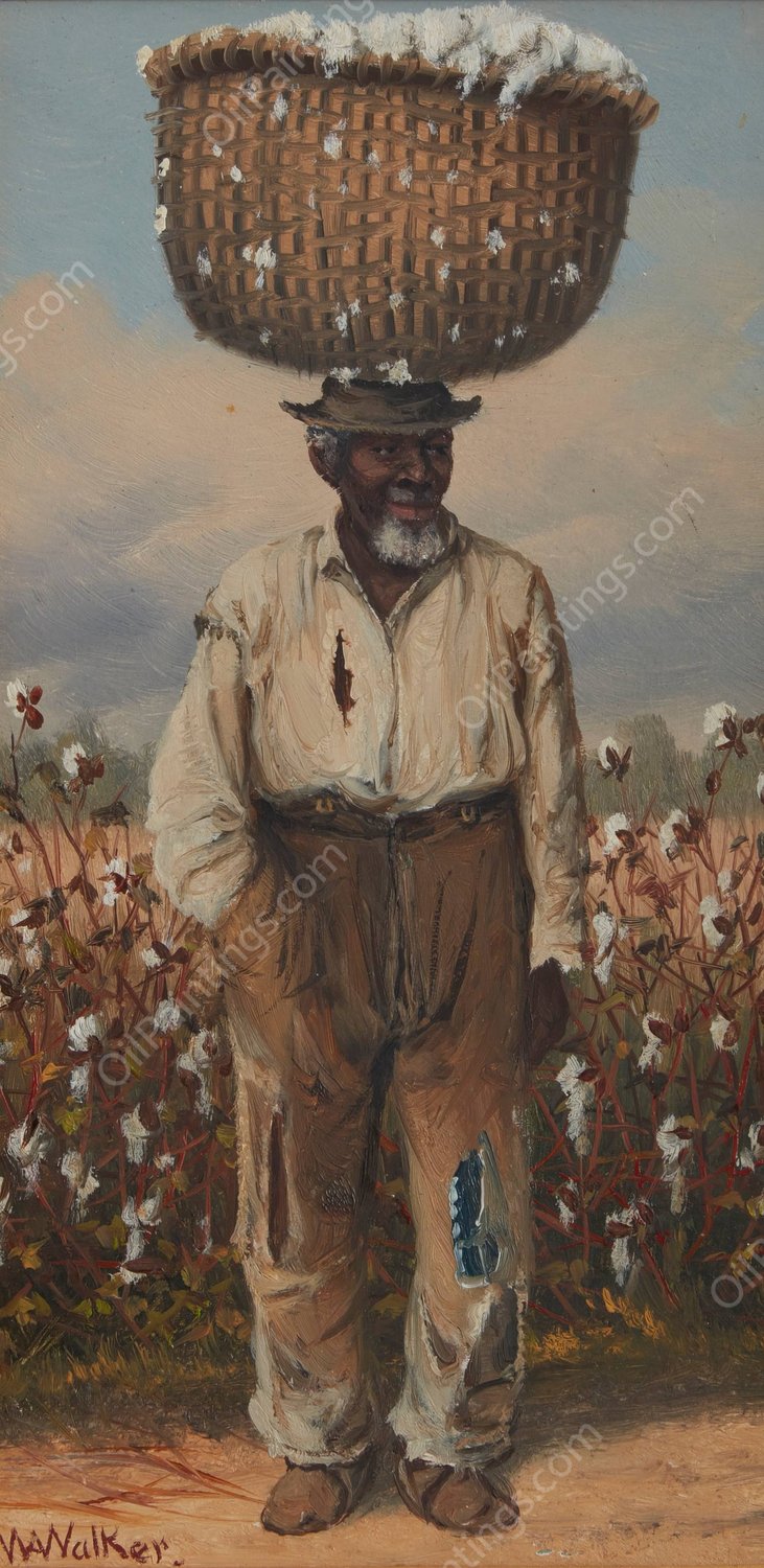 A Cotton Picker by William Aiken Walker - Hand-Painted Oil Painting Reproduction