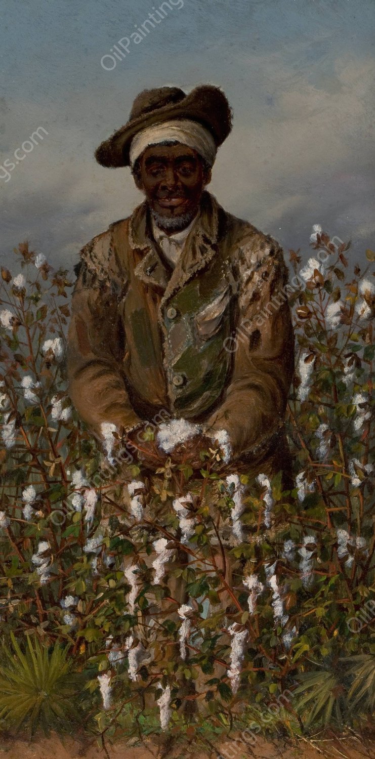 Pickin' Cotton by William Aiken Walker - Hand-Painted Oil Painting Reproduction
