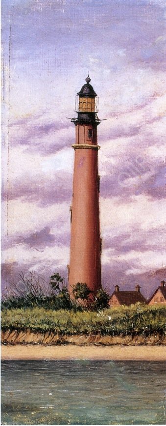 Ponce Park Light House, Florida by William Aiken Walker - Hand-Painted Oil Painting Reproduction