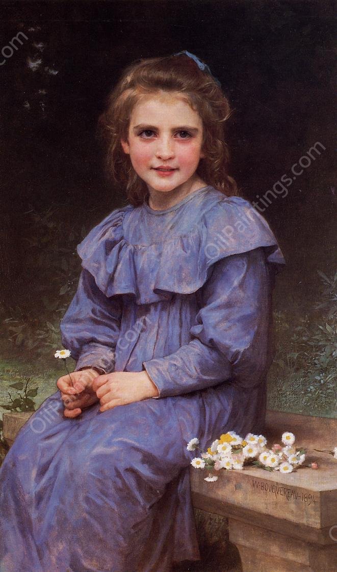 Daisies by William-Adolphe Bouguereau - Hand-Painted Oil Painting Reproduction