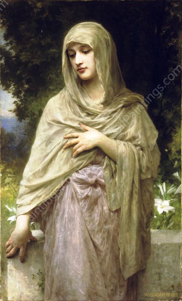 Modesty by William-Adolphe Bouguereau - Hand-Painted Oil Painting Reproduction