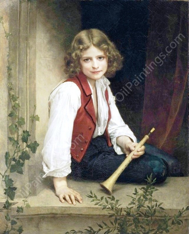 Pifferaro by William-Adolphe Bouguereau - Hand-Painted Oil Painting Reproduction