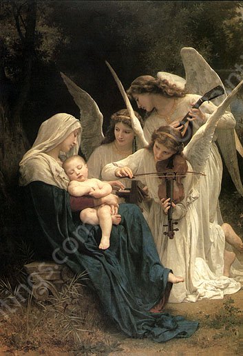 Song of the Angels by William-Adolphe Bouguereau - Hand-Painted Oil Painting Reproduction